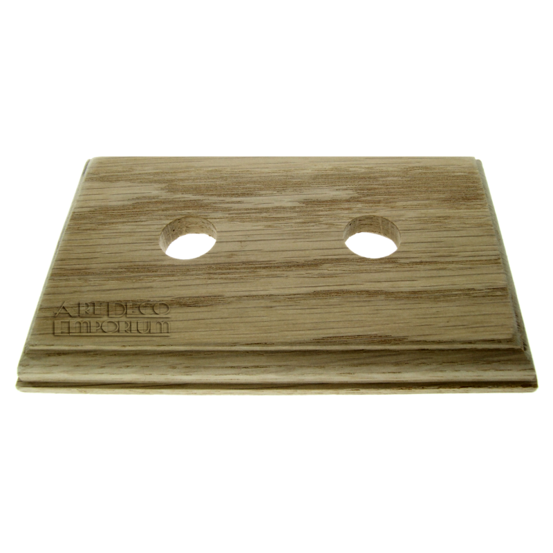Solid Oak Switch Mount Pattress 2Gang for 2 Switches Solid Oak Switch Mount Pattress 2Gang for 2 Switches
