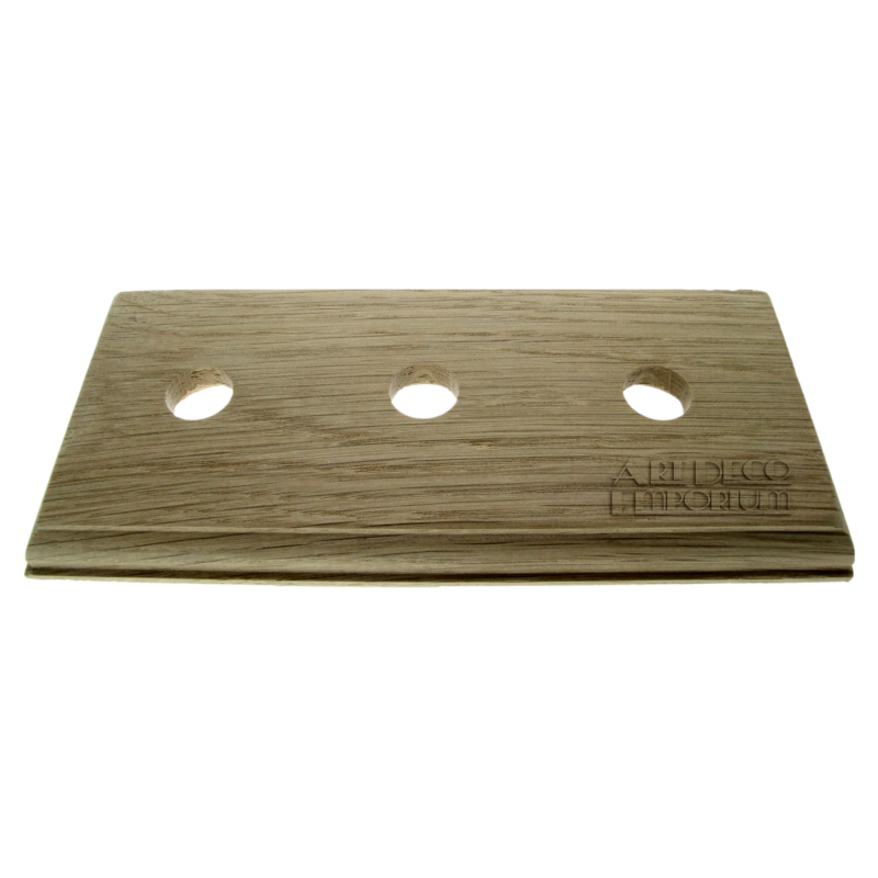 Solid Oak Switch Mount Pattress 3Gang for 3 Switches Solid Oak Switch Mount Pattress 3Gang for 3 Switches