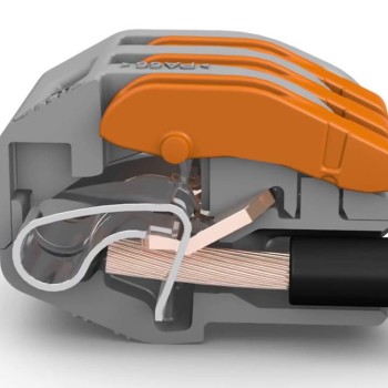 Wago 222-413 Compact splicing connector; 3-conductor terminal block