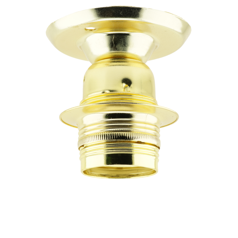 E27 Batten Lampholder in Polished Brass Finish