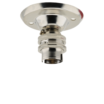 B22 Batten Lampholder in Silver Nickel Finish