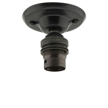 B22 Batten Lampholder in Black and Dark Bronze Finish