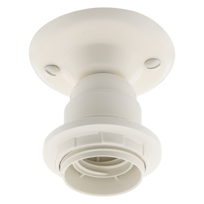 E27 Batten Lampholder in Off-White