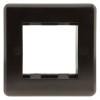 Dark Brown Euro Plate -1-Gang-Twin Aperture-Unfurnished