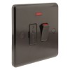 Dark Brown Fused Spur -13Amp-Switched-Neon Lamp