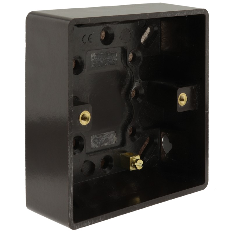 Dark Brown Surface Mount Pattress Back-Box -1-Gang-25mm Dark Brown Surface Mount Pattress Back-Box -1-Gang-25mm