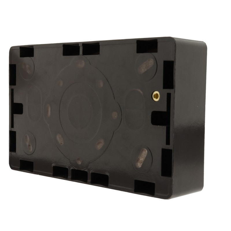 Dark Brown Surface Mount Pattress Back-Box -2-Gang-25mm Dark Brown Surface Mount Pattress Back-Box -2-Gang-25mm