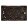 Dark Brown Surface Mount Pattress Back-Box -2-Gang-25mm