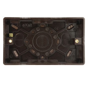 Dark Brown Surface Mount Pattress Back-Box -2-Gang-25mm