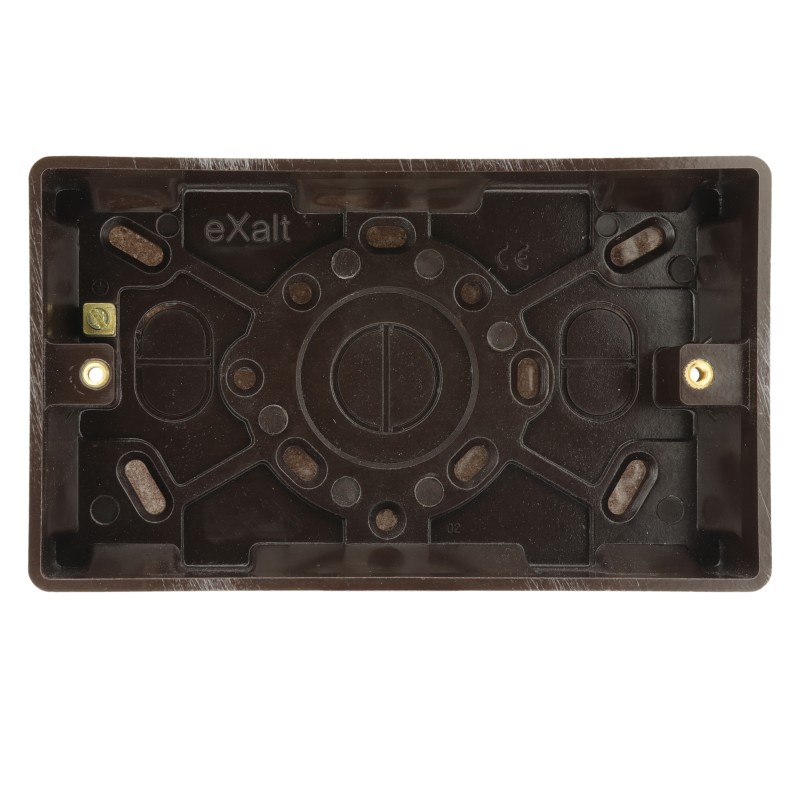 Dark Brown Surface Mount Pattress Back-Box -2-Gang-25mm Dark Brown Surface Mount Pattress Back-Box -2-Gang-25mm