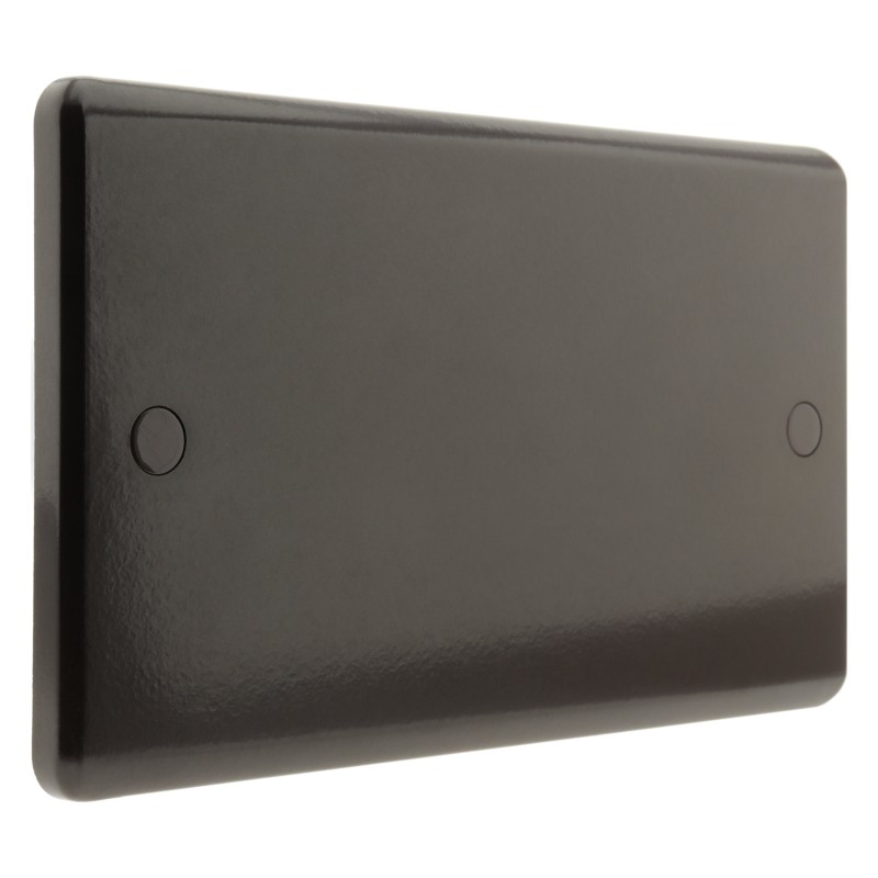 Dark Brown Blanking Plate -2 Gang
