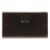 Dark Brown Switched Double Plug Socket -13A-2-Gang-SP Dark Brown Switched Double Plug Socket -13A-2-Gang-SP