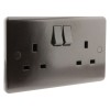 Dark Brown Switched Double Plug Socket -13A-2-Gang-SP Dark Brown Switched Double Plug Socket -13A-2-Gang-SP