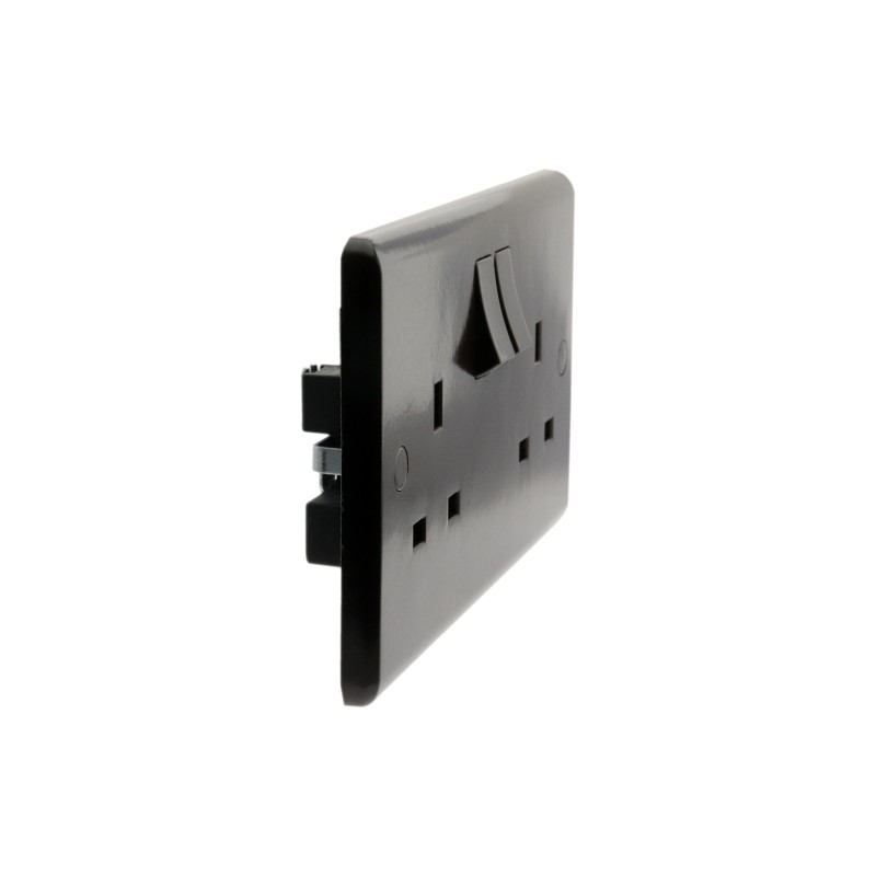 Dark Brown Switched Double Plug Socket -13A-2-Gang-SP Dark Brown Switched Double Plug Socket -13A-2-Gang-SP