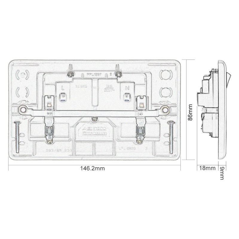 Dark Brown Switched Double Plug Socket -13A-2-Gang-SP Dark Brown Switched Double Plug Socket -13A-2-Gang-SP