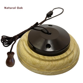 Bakelite and Oak Ceiling Pull Switch in Classical Period Styling and a Low Profile Natural Oak Finish