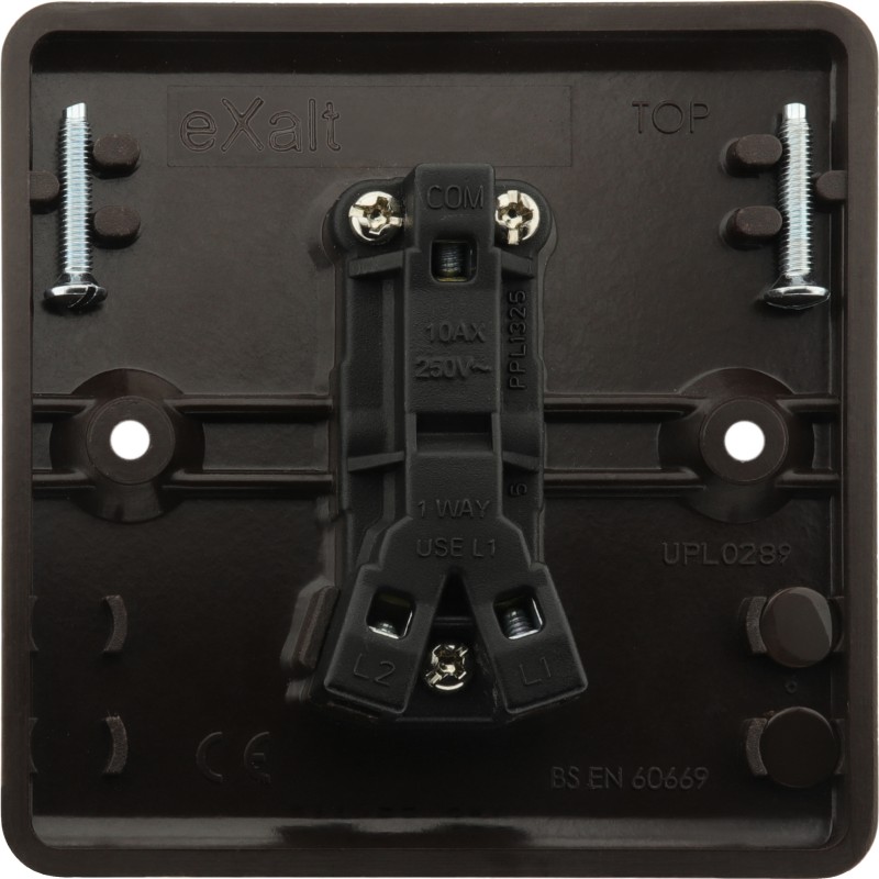 Dark Brown Wall Switch -2 Way-1 Gang-10 Amp