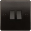Dark Brown Wall Switch -2 Way-2 Gang-10 Amp