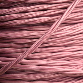 White Bakelite Ceiling Pendant Kit with B22 Antique Brass Lampholder and Dusky Pink Flex