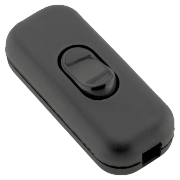 Small In-line Rocker Switch 3 Wire 1 Way in Black