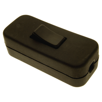 In-line Rocker Switch 3 Wire 1 Way in Brown