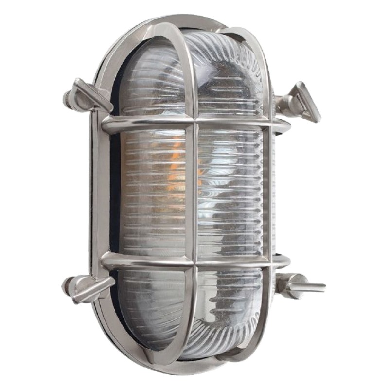 BOW IP64 OVAL BULKHEAD WALL LIGHT IN BRUSHED CHROME BOW IP64 OVAL BULKHEAD WALL LIGHT IN BRUSHED CHROME