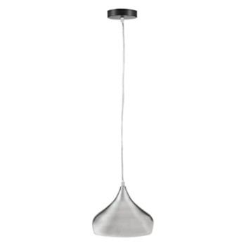 Satin Silver Pendant Light Fitting with Clear Cable