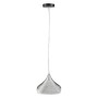 Satin Silver Pendant Light Fitting with Clear Cable