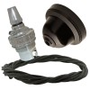 Brown Bakelite Ceiling Pendant Kit with B22 Silver Nickel Lampholder and Khaki Green Flex Brown Bakelite Ceiling Pendant Kit with B22 Silver Nickel Lampholder and Khaki Green Flex