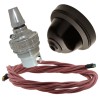 Brown Bakelite Ceiling Pendant Kit with B22 Silver Nickel Lampholder and Dusky Pink Flex Brown Bakelite Ceiling Pendant Kit with B22 Silver Nickel Lampholder and Dusky Pink Flex
