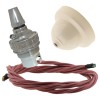Ivory Bakelite Ceiling Pendant Kit with B22 Silver Nickel Finish Lampholder and Dusky Pink Flex Ivory Bakelite Ceiling Pendant Kit with B22 Silver Nickel Finish Lampholder and Dusky Pink Flex