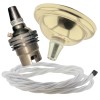 Small Brass Effect Ceiling Pendant Kit and B22 Brass Lampholder with White Flex Small Brass Effect Ceiling Pendant Kit and B22 Brass Lampholder with White Flex