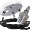 Ceiling Pendant Kit with Large Silver Nickel Rose and B22 Lampholder with Black Flex Ceiling Pendant Kit with Large Silver Nickel Rose and B22 Lampholder with Black Flex