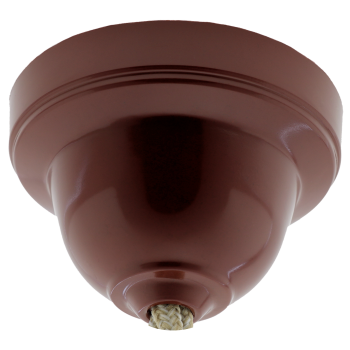 Ceiling Rose Cup in Brick Red Bakelite