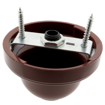 Ceiling Rose Cup in Brick Red Bakelite