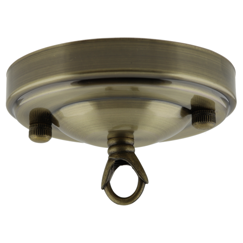 Large Ceiling Rose with Deco Style Loop in Antique Brass Effect Large Ceiling Rose with Deco Style Loop in Antique Brass Effect