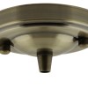 Large Antique Brass Ceiling Pendant Kit and B22 Lampholder with Bright Red Flex