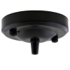 Large Ceiling Rose with Metal Cord Grip in Matte Black Large Ceiling Rose with Metal Cord Grip in Matte Black