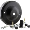 Large Ceiling Rose with Nylon Cord Grip in Matte Black