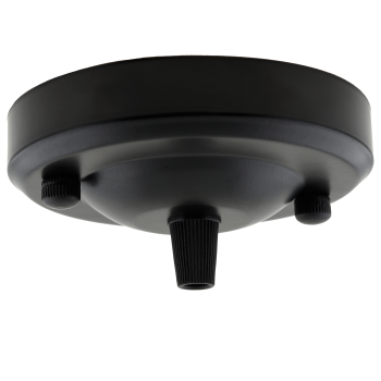 Large Ceiling Rose with Nylon Cord Grip in Matte Black