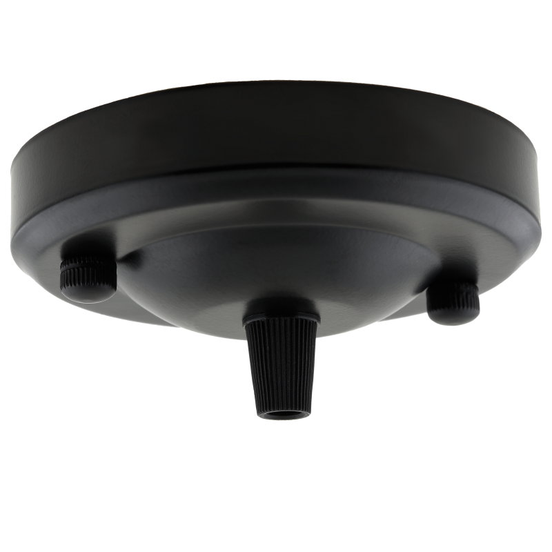 Large Ceiling Rose with Nylon Cord Grip in Matte Black Large Ceiling Rose with Nylon Cord Grip in Matte Black
