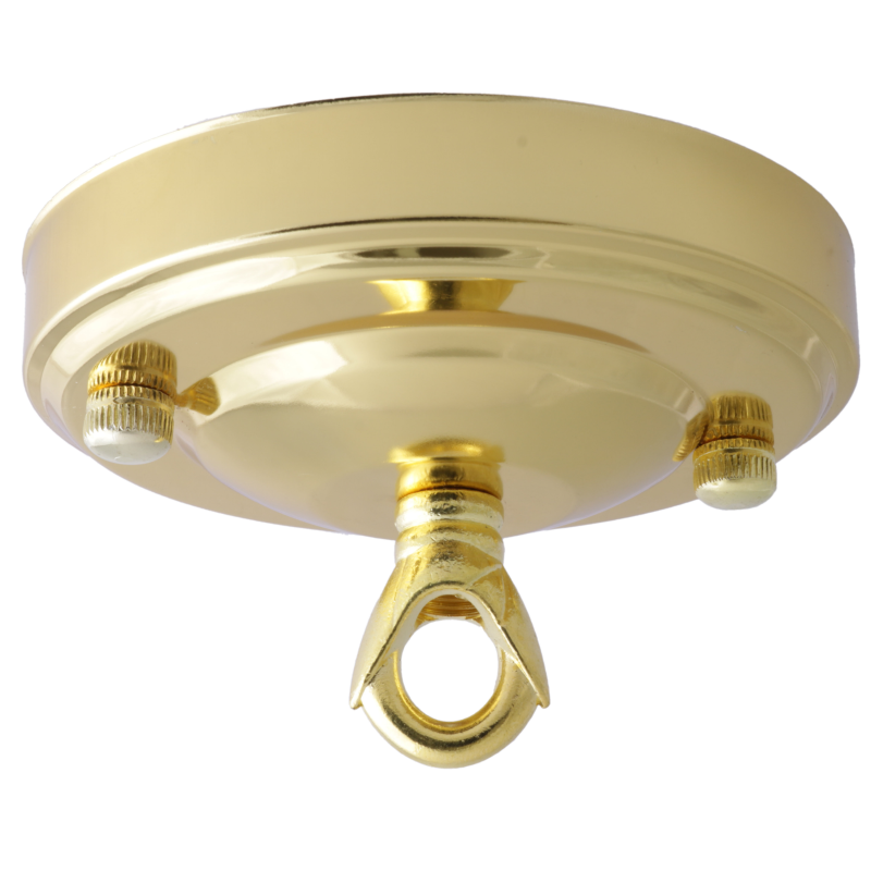 Large Ceiling Rose with With Deco Style Loop in Polished Brass Effect Large Ceiling Rose with With Deco Style Loop in Polished Brass Effect