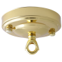 Large Ceiling Rose with With Deco Style Loop in Polished Brass Effect