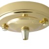 Large Brass Ceiling Pendant Kit and E27 Lampholder with Green Flex