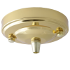 Large Ceiling Rose with Metal Cord Grip in Polished Brass Effect Large Ceiling Rose with Metal Cord Grip in Polished Brass Effect