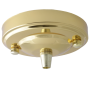 Large Ceiling Rose with Metal Cord Grip in Polished Brass Effect