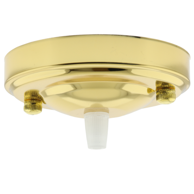Large Ceiling Rose with Nylon Cord Grip in Polished Brass Effect Large Ceiling Rose with Nylon Cord Grip in Polished Brass Effect