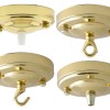 Large Ceiling Rose with Metal Cord Grip in Polished Brass Effect Large Ceiling Rose with Metal Cord Grip in Polished Brass Effect
