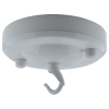 Large Ceiling Rose with Deco Style Hook in Gloss White Large Ceiling Rose with Deco Style Hook in Gloss White