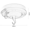Large Ceiling Rose with Deco Style Hook in Gloss White Large Ceiling Rose with Deco Style Hook in Gloss White